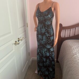 Yigal Azrouel Brown and Blue maxi Dress